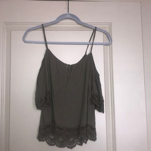 charlotte russe dark green top 🦋